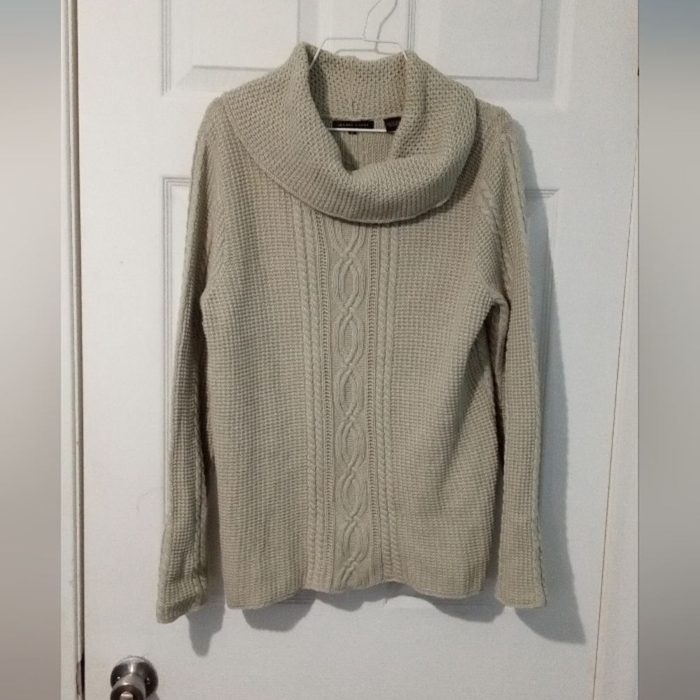 JEANNE PIERRE Beige Cowl Neck Sweater